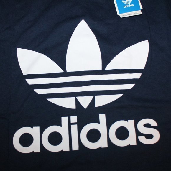 NWT ADIDAS ORIGINALS MEN'S TREFOIL TANK TOP NAVY BLUE WHITE - Picture 2 of 3
